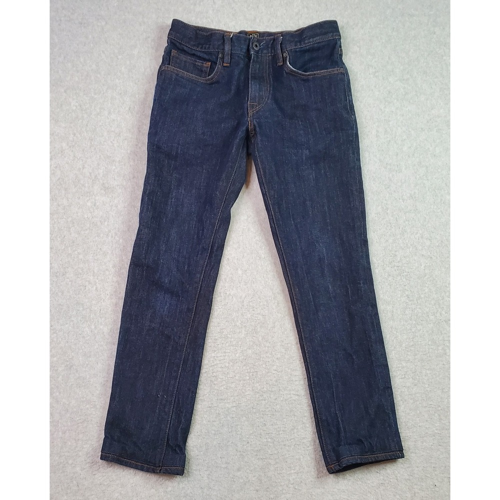 Roark HWY 133 Jeans Mens 28x27 Blue Raw Denim Straight Stretch Classic Modern